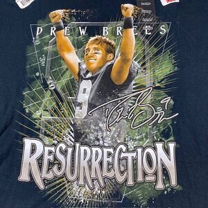 Drew Brees Adult Black T Shirt Unisex Large New Orleans NFL Who Dat Nation 2013